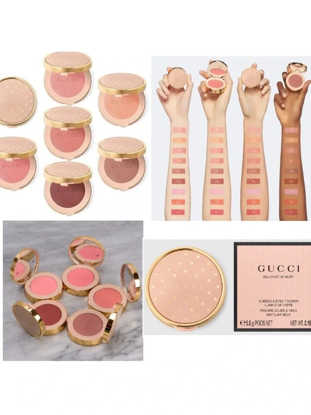 New Gucci #01 SILKY ROSE Luminous Matte Beauty Blush